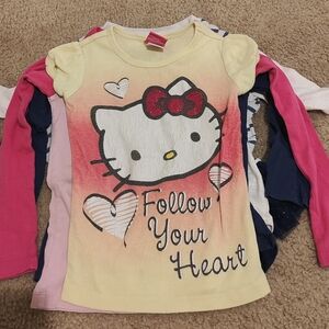Charming Kids Long Sleeve Tee with Hello Kitty Design